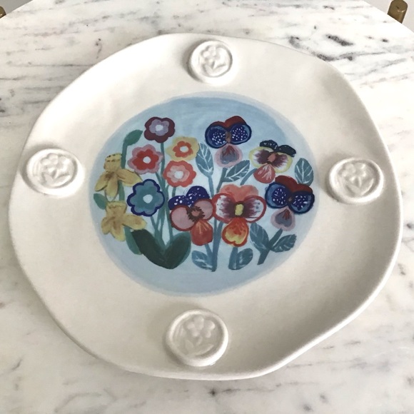 Anthropologie Francesca Kaye Handpainted Glazed Plate New In Box - Picture 8 of 10